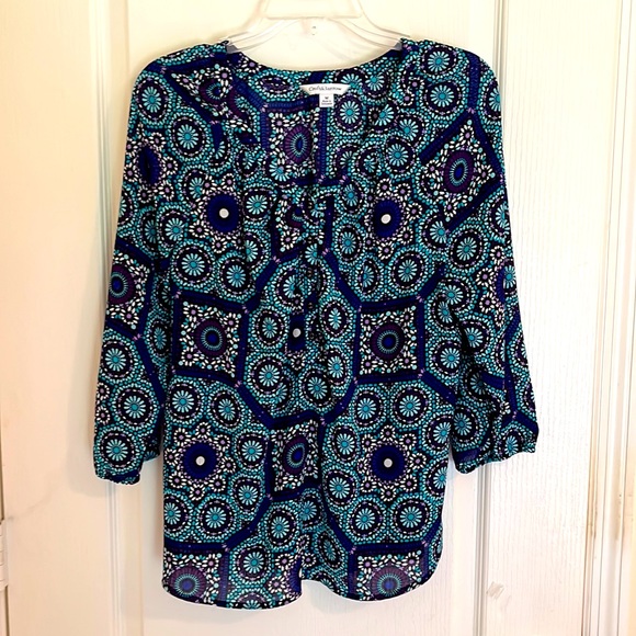 EUC Croft & Barrow purple/blue blouse, size Medium - Picture 1 of 9